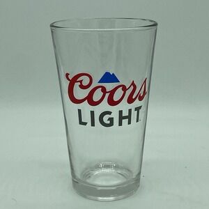 Coors Light Signature Pint 16 Ounce Beer Glass Logo‎